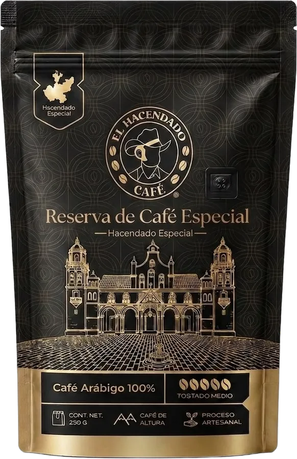 Bolsa de 250 g de Reserva de Café Especial, Hacendado Especial, café arábigo 100%.